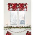 thumbnail image 4 of Rdsfhsp Red Christmas Valances for Kitchen Windows, Poinsettia Flower Snowman Decor Valance Rod Pocket Window Curtain for Bathroom Cafe Basement, Farmhouse Small Window Treatment, 54" Wx18" L, 4 of 5