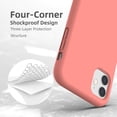 thumbnail image 5 of Compatible with iPhone 11 Case (6.1"), [Drop Protection] [Anti-Scratch] Shockproof Liquid Silicone Anti-Fingerprint Cover with Microfiber Lining Phone Case, Coral, 5 of 13