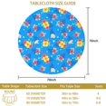 thumbnail image 3 of Pioneer Flower Floral Print Pattern Round Tablecloth 60 X 60 Inch, Wrinkle Resistant Wipeable Table Cloth for Kitchen Dining Picnic Patio Party, 3 of 6
