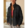 thumbnail image 3 of Women's Oversized Lightweight Down Coat Long Sleeve Zip Packable Short Puffer Jackets, 3 of 4