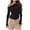 Black, variant on Women's T Shirt Slanted Collar Off Shoulder Long Sleeve Knit Top Summer High End Spicy Girl Designer Apparel
