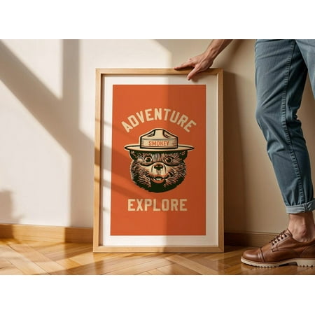 Kna Prints - Retro Camp Print Camping Gift For Friend Nature Art Adventure Explore Poster Cabin Wall Decor Outdoorsy Wall Art Rv Camper Decor Kids, UNFRAMED-24x36