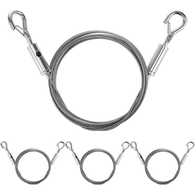 MOVTOTOP 4 Pcs Cordon de Suspension pour Photo avec Doubles Crochets Cordon Réglable pour Miroir et Cadre en Métal 2m