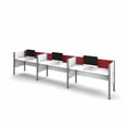 thumbnail image 3 of Bestar Pro-Biz Triple Side by Side Desk in Chocolate, 3 of 5