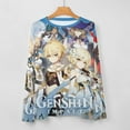 thumbnail image 5 of Genshin Impact Women's Pajama Top 3D Digital Print Sleepwear Trendy Crewneck Pullovers Long Sleeve Shirts M, 5 of 8