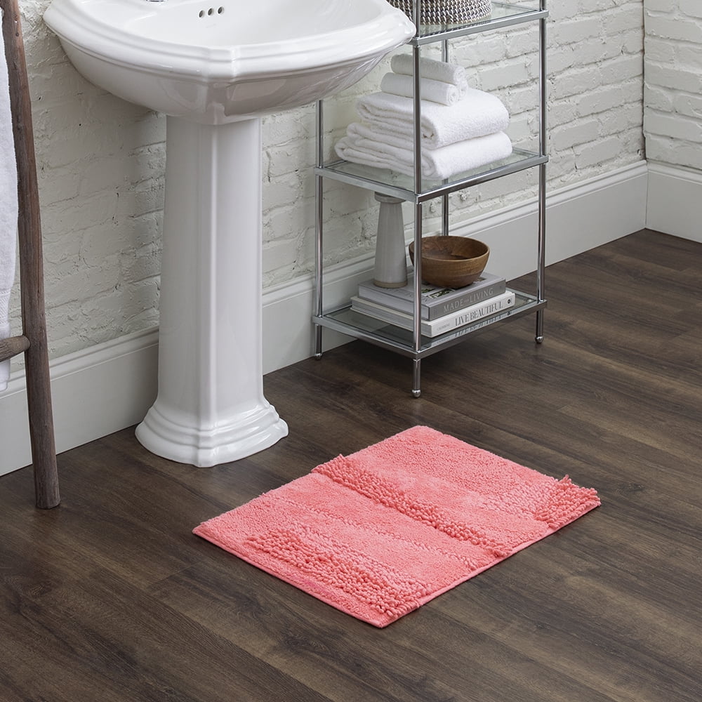 Mohawk Home Composition Cotton Bath Mat, Fiesta Hot Pink, 1' 5" x 2'