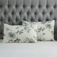 thumbnail image 3 of JML Luxury Grey and White Floral Microfiber Quilt with Shams, King, 3 of 5