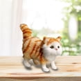 thumbnail image 3 of simhoa Cute Miniature Simulation Cat Figures Birthday Gift Collection Decoration Small Orange, 3 of 8