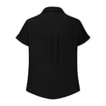 thumbnail image 5 of hotojiny Toddler Girls Button down Shirts Kids Short Sleeve Plain Boys Top Lightweight Collared Beach Travel Blouse for 3-14 Years, 5 of 7