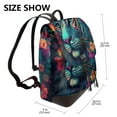 thumbnail image 2 of Balery Colorful Flower Tiger Mochila de Cuero para Mujeres, Gran Capacidad, Bolsa de Viaje Multifuncional, Mochila de Cuero y Bolsa de Hombro para Mujeres, 2 of 4