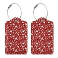 thumbnail image 3 of Honeii Red Christmas Cheer. Print Leather Luggage Tag for Suitcases,ID Tags,Bag Tags for Luggage,Functional Travel Tag-4 PCS, 3 of 5