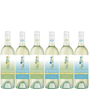Seaglass Alcohol-Removed Pinot Grigio & Sauvignon Blanc – Refreshing Non-Alcoholic White Wines – 750ml Bottles - 6 Pack