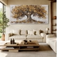 thumbnail image 6 of Canvas Wall Art for Living Room - Large Yellow Tree of Life Canvas Prints, Modern Abstract Nature Painting for Kitchen Bedroom Office Wall Decor, 6 of 7