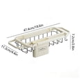 thumbnail image 3 of Estante de desagüe de fregadero extensible de acero inoxidable - Organizador ajustable para fregadero de cocina con desagüe para esponjas, cepillos y utensilios, 3 of 6