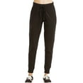 thumbnail image 3 of Women’s Lightweight Everyday Cotton Joggers, Sweatpants, Black L, 1 Pack, 3 of 4