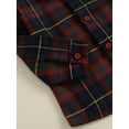 thumbnail image 6 of Argulvti Toddler Boy Gentleman Set Plaid Printed Long Sleeve Button Down Shirt with Bowtie + Suspender Pants Outfit, 6 of 9