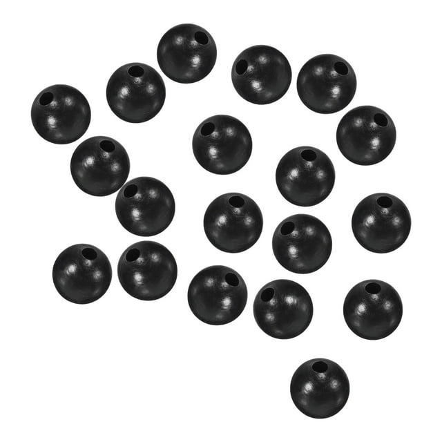 Unique Bargains 8mm Round Plastic Fishing Beads Tackle Tool Black 200 Pieces