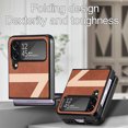 thumbnail image 4 of Dteck For Samsung Galaxy Z Flip4,6.7 inch,Shockproof Folding Slim PC Case Cover Support Wireless Charging,Brown, 4 of 6