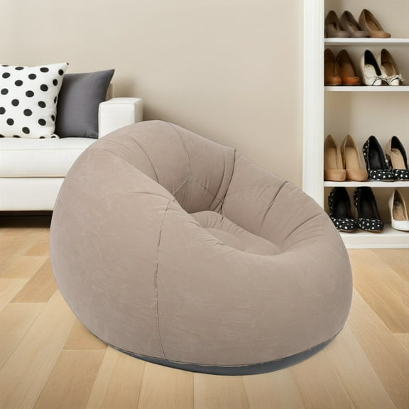 OFFIGAM Inflatable Beanless Bag Chair Camping Air Bean Bag Coffee PVC Portable 1PC