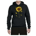 thumbnail image 2 of You Are My Sunshine Skull And Sunflower Inspirational/Christian Unisex Graphic Hoodie Sweatshirt, Black, Small, 2 of 3