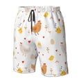 thumbnail image 4 of Balery Funny Chicken Traje de Baño Estilo Hawaiano para Hombre, Shorts de Secado Rápido con Bolsillos-Small, 4 of 6