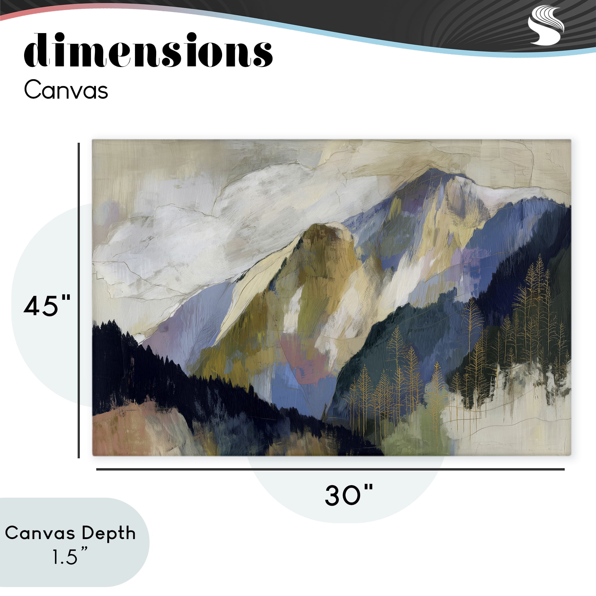 Stupell Industries Mountain Forest Landscape Canvas Wall Art, design by Chromatic Storm Studio