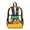 American Eagle Hibiscus Flag, variant on ZIATUBLES 17 Inch Clear Backpack, Heavy Duty Fabric & PVC Transparent Bag with Tabby Cat Strawberry Gingham Print, Large Capacity See Through Bookbag Easy to Clean for School & Travel
