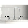 thumbnail image 2 of Kingston Brass FSC8931EFL Centurion Two-Handle 3-Hole Deck Mount Widespread Bathroom Faucet with Brass Pop-Up in Polished Chrome, 2 of 7