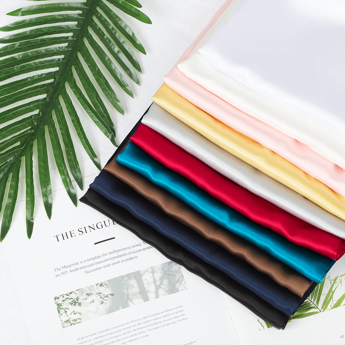 Unique Bargains Silk Pillowcase for Hair 1Pcs Champagne Color Queen