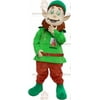 Green Leprechaun BIGGYMONKEY™ Mascot Costume with Beard and Hat