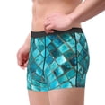 thumbnail image 2 of Susaid Square Glass Mosaic Print Men's Mesh Boxer Briefs Cooling Breathable Sports Underwear Wide Waistband Boxer Briefs W/Fly-Medium, 2 of 5