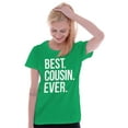 thumbnail image 3 of Best Cousin Ever Family Relatives Womens Slim Fit Graphic Tee Brisco Brands X, 3 of 5