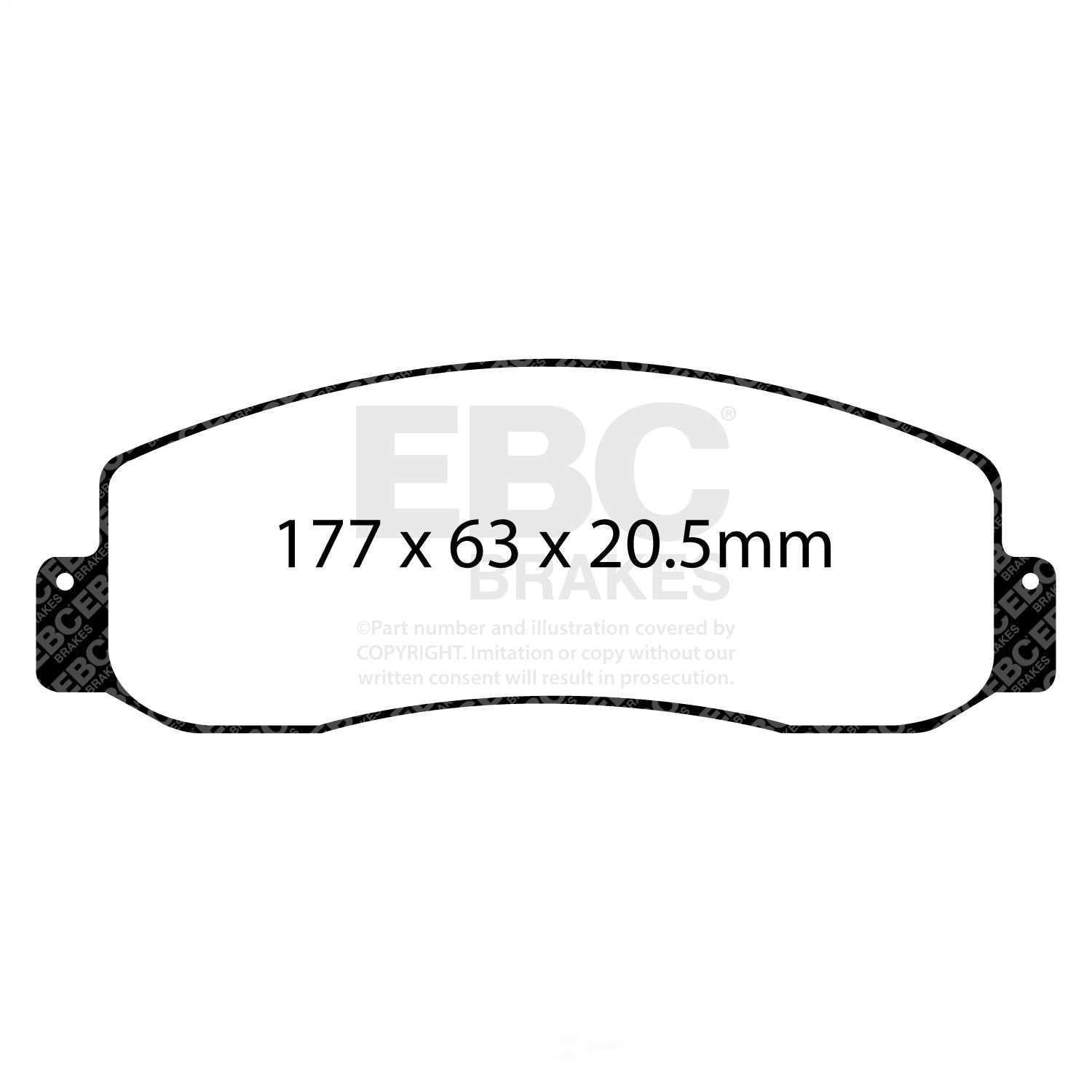 EBC Brakes Extra Duty Light Truck, Jeep and SUV Brake Pad Set Fits select: 2005-2007 FORD F250, 2005-2011 FORD F350