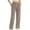 Khaki, variant on Womens Sweatpants Solid Color Elastic High Waist Casual Running Open Bottom Sweat Pants with Pockets