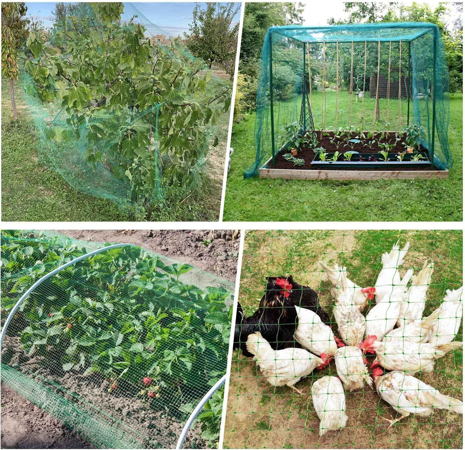 Garden Netting 7 x 100 FT Bird Netting for Protection Green Deer Plants Fruit Trees Vegetables from Birds Squirrels Other Animals