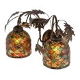 thumbnail image 4 of Meyda Tiffany 99978 Oak Leaf And Acorn 2 Light 12" Tall Wall Sconce - Copper, 4 of 6