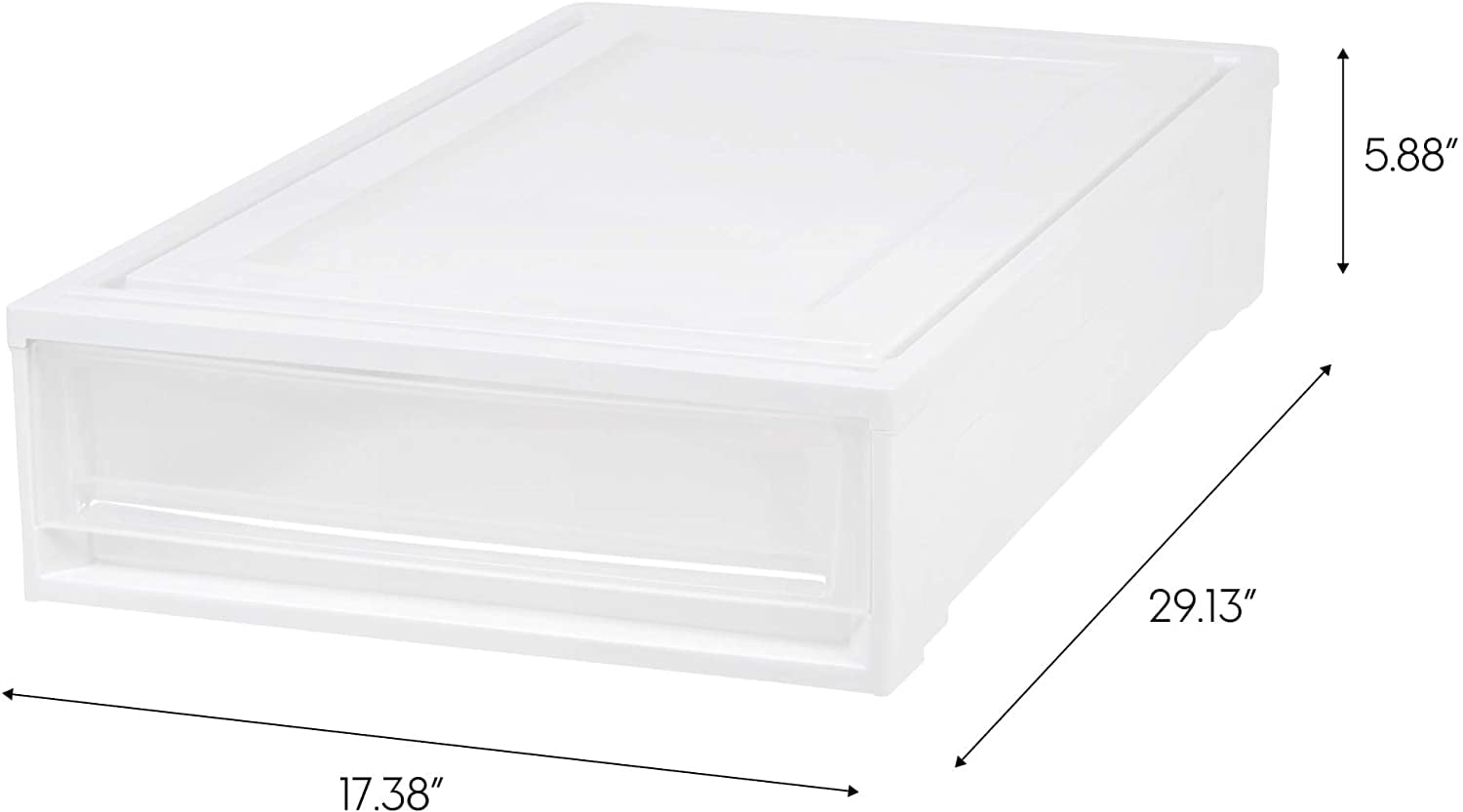 SHMAMT 27.5 Qt Plastic Under Bed Storage Containers with Sliding