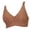 04# Brown, variant on Women's Wireless Jelly Bra, Lift Supportive Full Coverage Plus Size Comfort Deep V Everyday Bra Black X-Large