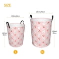 thumbnail image 5 of Balery Rabbit And Cherry Round Laundry Basket with Handles Waterproof Freestanding Laundry Hamper for Clothes Toys in the Dorm and Family-, 5 of 8