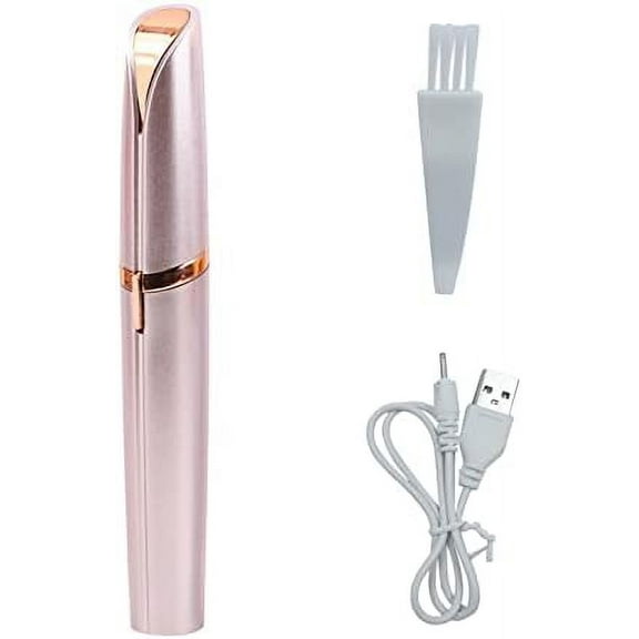 USB Rechargeable Portable Electric Eyebrow Trimmer Pen for Women,Painless Precision Eyebrow Hair Remover, Safe Eyebrow Shaver Razor Tool for face Leg Lip Armpit Hand(Rose Gold)
