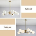 thumbnail image 7 of KCO Lighting 8-Light Glass Sputnik Chandelier Modern Gold Chandeliers, 7 of 7