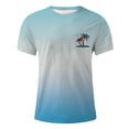 thumbnail image 3 of Krdevn Men's Spring and Summer All Print Short Sleeve Round Neck T Shirt Floral Trend Bottoming Shirt Tops,XXL, 3 of 4