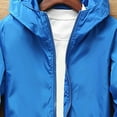 thumbnail image 6 of Kids Zip Up Hoodie Boys Girls Waterproof Rain Jacket Lightweight soft lining Kids Windbreaker Hooded Coat Easy to Fold, 6 of 6