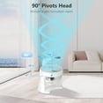 thumbnail image 6 of Qunler Table Fan, 9" Quiet Air Circulator Fan with 3 Speeds & 90° Pivoting Head, Air Conditioner Companion Small Desk Fan for Bedroom, Home, Office, Wall-Mounting Available, White, 6 of 13