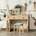 thumbnail image 6 of 2-Drawer Wood Console with Metal Handles Modern Design Style Living Room, 6 of 9