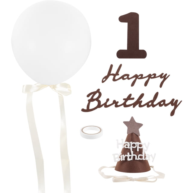 KAKOWELY 1 juego de decoraciones para fiestas de cumpleaños, diseño de fiesta, globos, pegatinas para el primer cumpleaños, suministros para fiestas