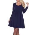 thumbnail image 4 of White Mark Women's Long Sleeve Fit and Flare Dress, 4 of 4