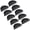Black, variant on HLXDECO 10 Pack Half Moon Cabinet Pulls Semicircle Kitchen Drawer Handles, Aluminum Alloy