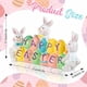 thumbnail image 4 of Billuyoard Modelo de conejos en miniatura de Pascua, figuras artesanales de primavera, puerta de para fiesta, adorno para el hogar, Kits de decoración para fiestas, 4 of 6