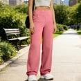 thumbnail image 6 of Hilenly Wide Leg Yoga Pants for Women Crossover High Waist Yoga Pants with Pockets Straight Leg Gym Workout Pants, 6 of 10